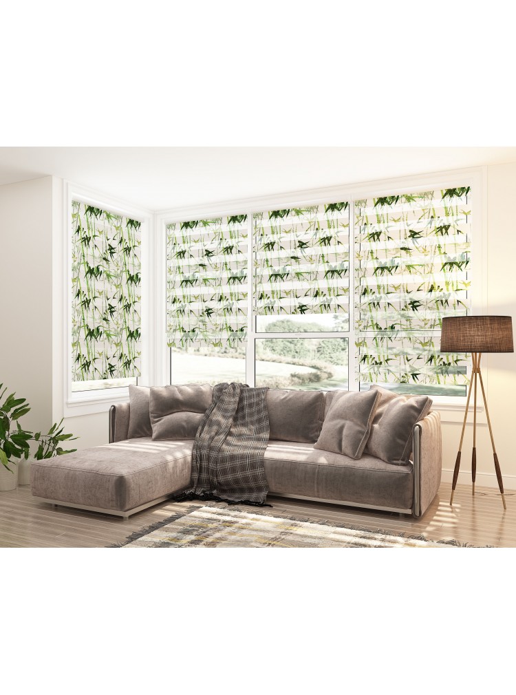 ZEBRA PERDE YEŞİL BAMBU MODEL